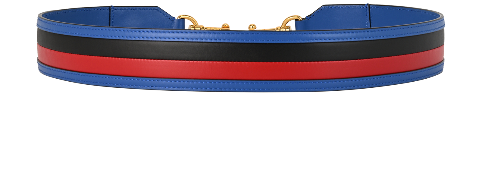 Mulberry Double Bag Strap, &pound;110, Accessories, Black/Blue/Red, Leather, Back view